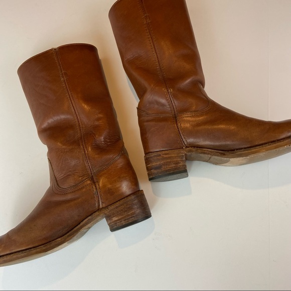 Vintage 70s Frye Size 9 D Womens Campus Pull On Leather Boots - Picture 5 of 14